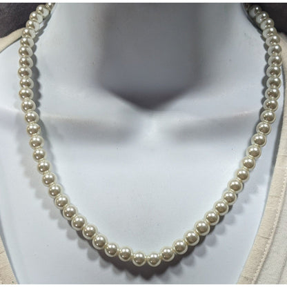 Classic Elegant Adjustable Faux Pearl Necklace