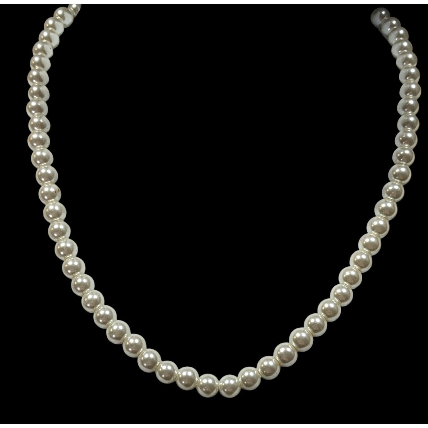 Classic Elegant Adjustable Faux Pearl Necklace