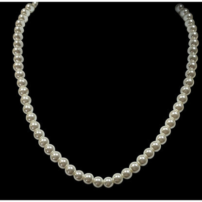 Classic Elegant Adjustable Faux Pearl Necklace