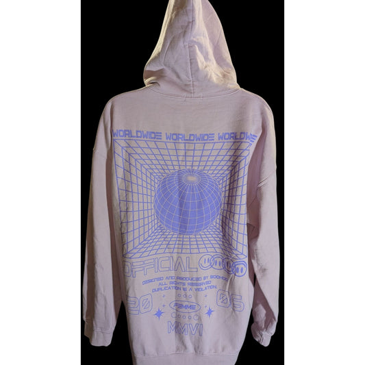 BooHoo Worldwide Oversized Hoodie Pink Purple Streetwear Sweatshirt