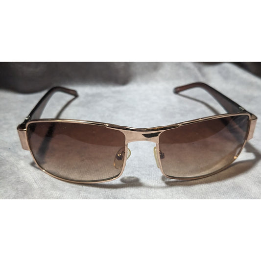 NY Sunglasses Gold And Wood Look Aviator Sunglasses