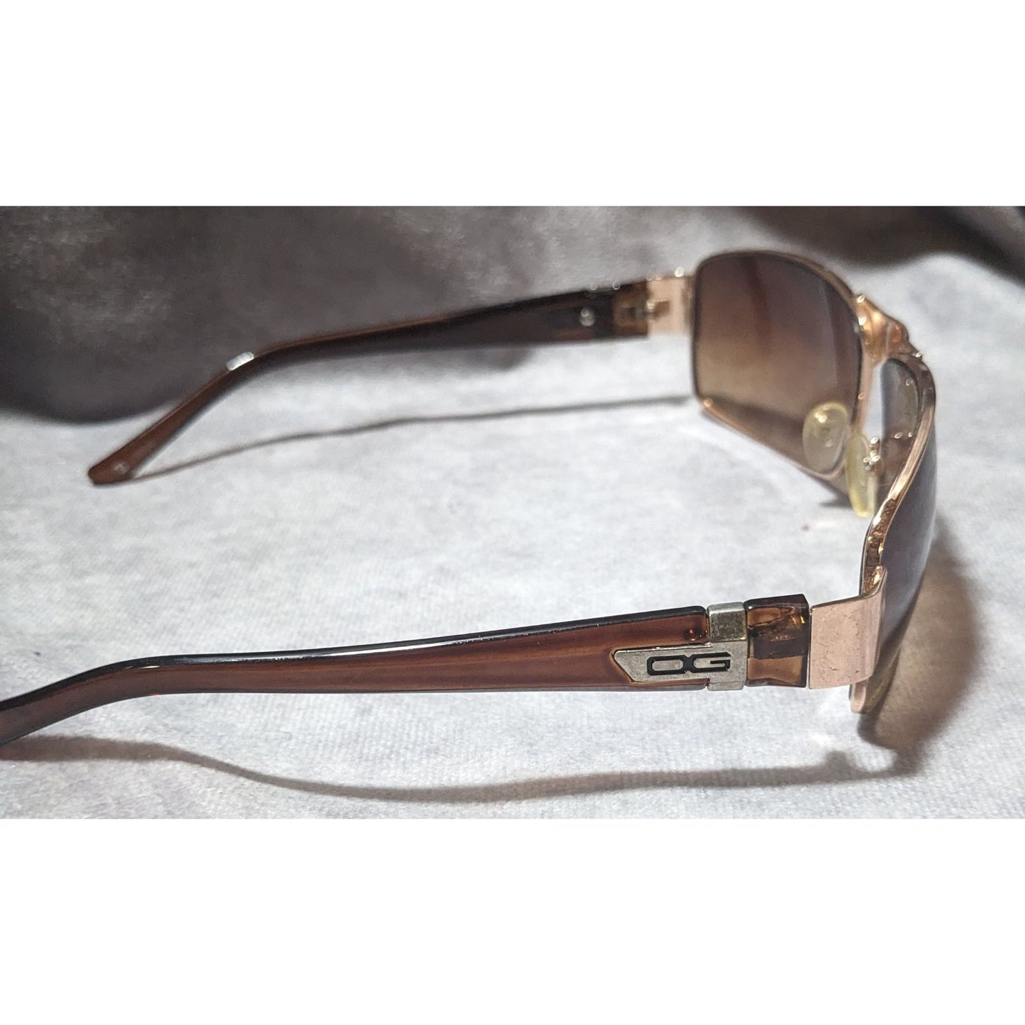 NY Sunglasses Gold And Wood Look Aviator Sunglasses