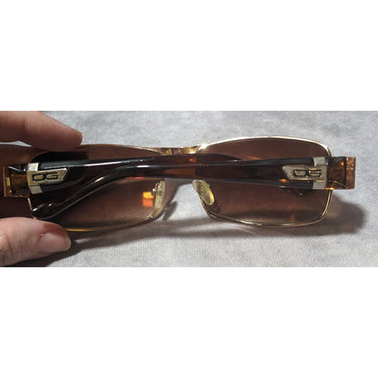 NY Sunglasses Gold And Wood Look Aviator Sunglasses