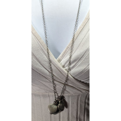 American Eagle Outfitters Y2K Preppy Puffed Heart Cluster Charm Necklace