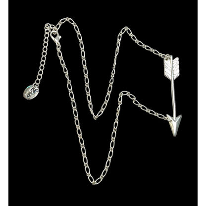 ZAD Vintage 90s Silver Tone Arrow Necklace