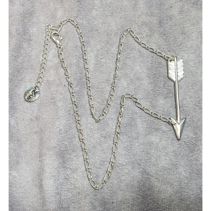 ZAD Vintage 90s Silver Tone Arrow Necklace