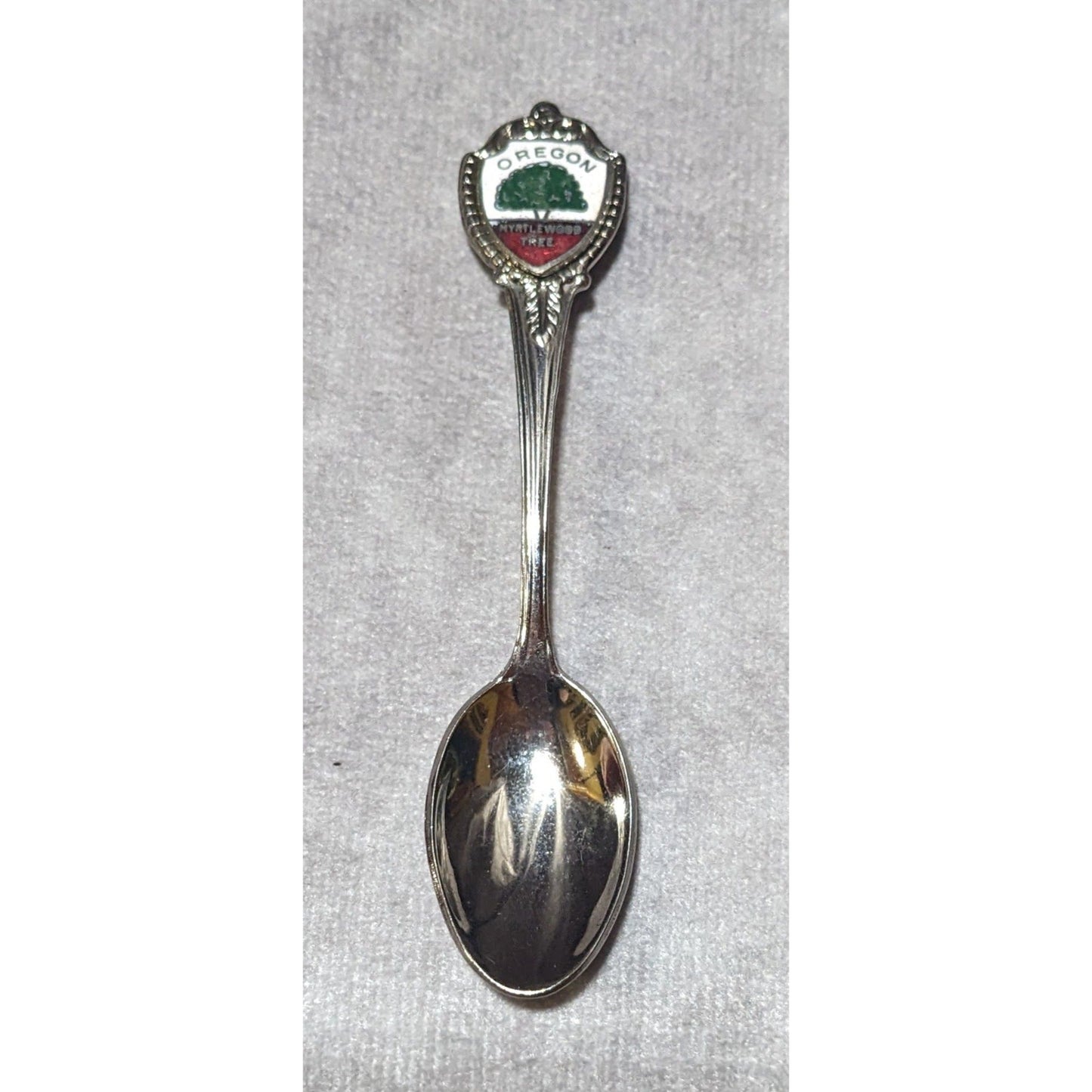 Oregon Myrtlewood Tree Collectible Metal Mini Spoon