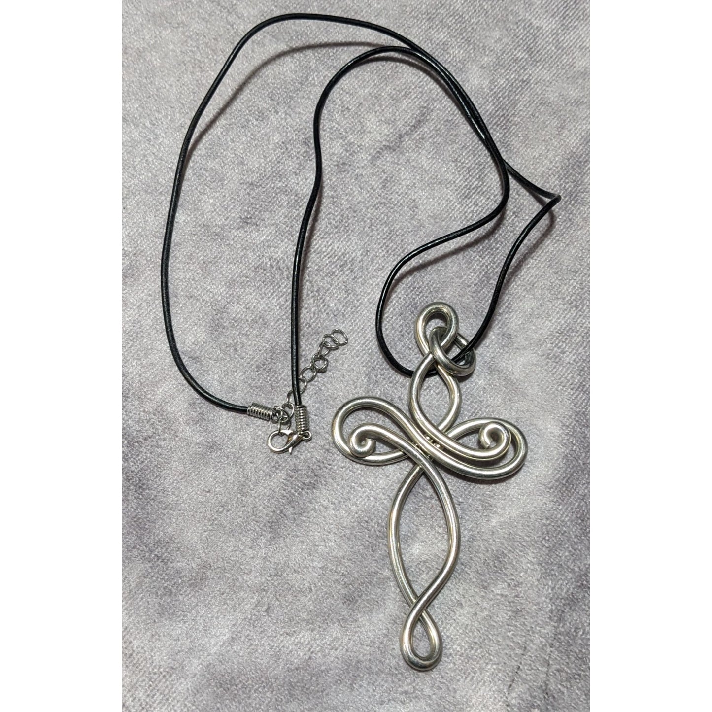 Wire Wrapped Celtic Knot Cross Pendant Necklace