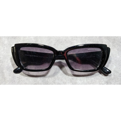 Dolce & Gabbana 2092 Black Retro Cateye Sunglasses Made In Italy