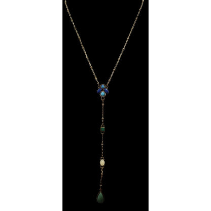 Bohemian Capwell + Co Karina Y Necklace With Genuine Gemstones