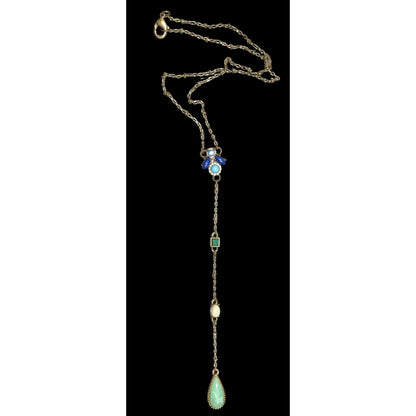 Bohemian Capwell + Co Karina Y Necklace With Genuine Gemstones