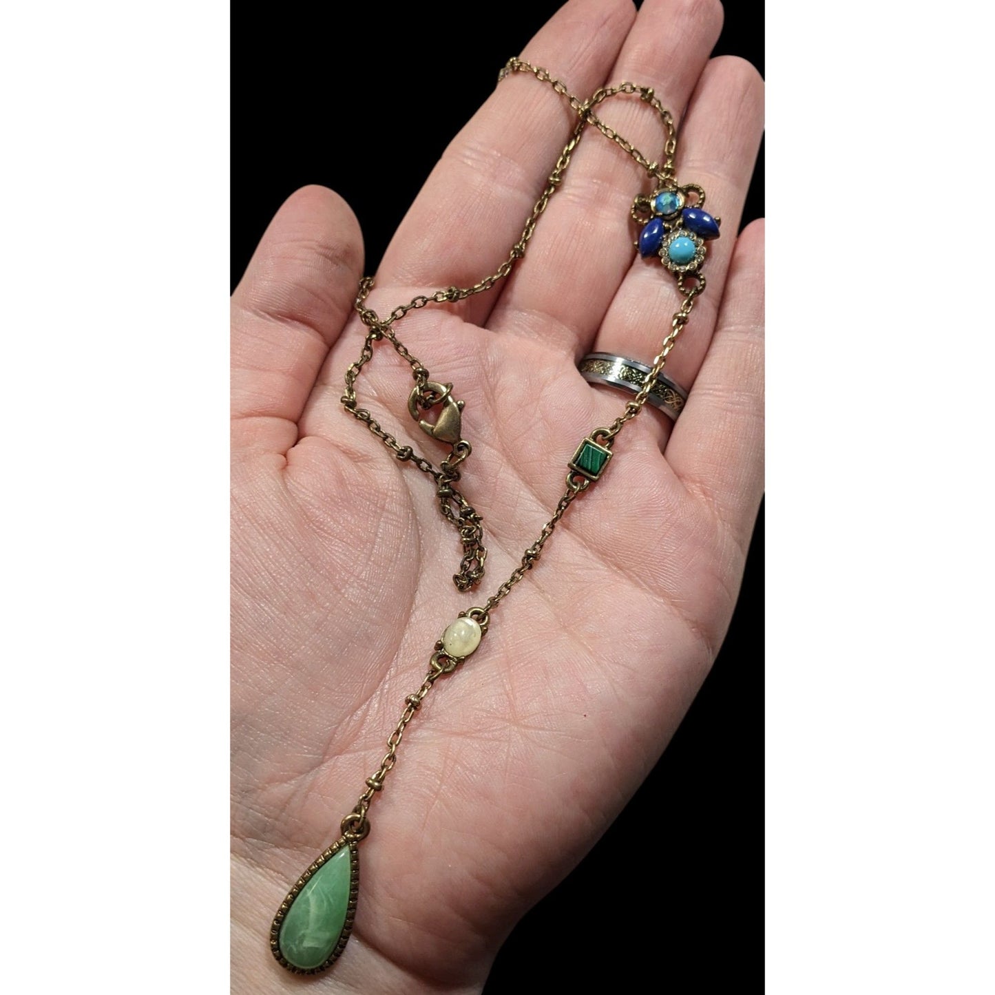 Bohemian Capwell + Co Karina Y Necklace With Genuine Gemstones