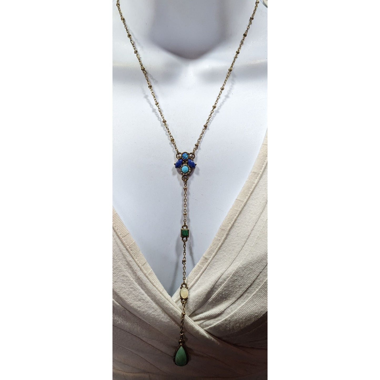 Bohemian Capwell + Co Karina Y Necklace With Genuine Gemstones