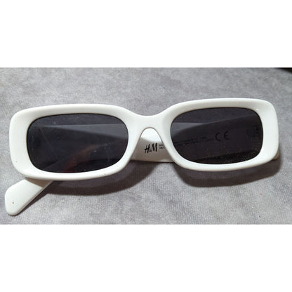 H&M Retro Chunky White Rectangular Sunglasses