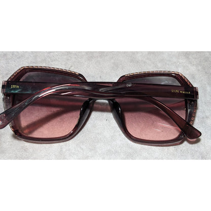 Steve Madden Purple Rhinestone Gradient Sunglasses