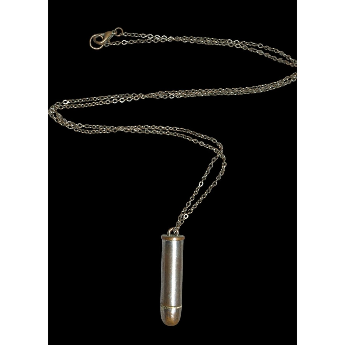 Vintage Metallic Shotgun Shell Pendant Necklace