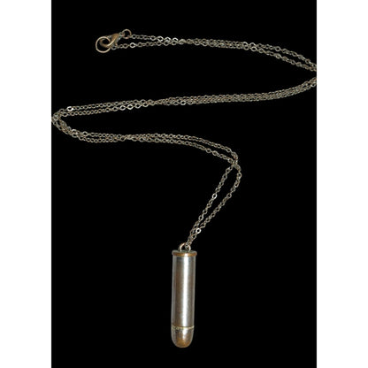 Vintage Metallic Shotgun Shell Pendant Necklace