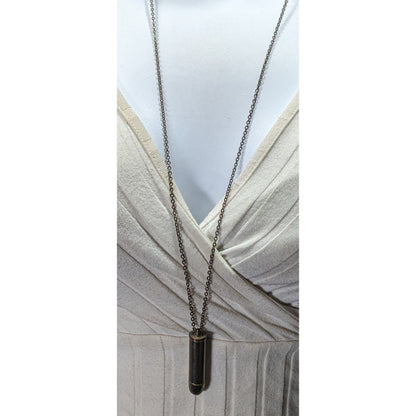 Vintage Metallic Shotgun Shell Pendant Necklace