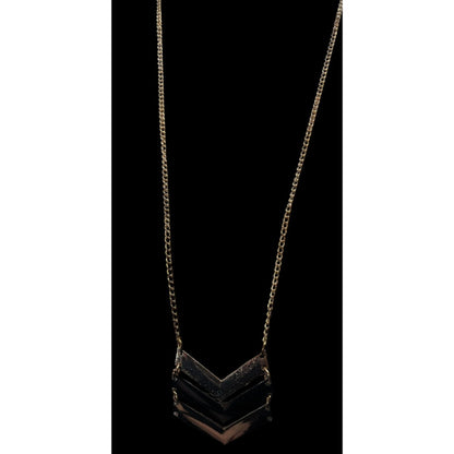 Bohemian Multi-Metallic Chevron Pendant Necklace