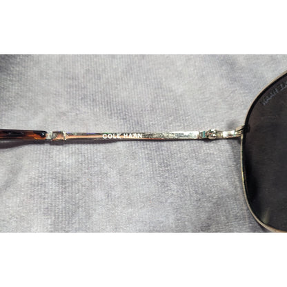 Cole Haan C669 Silver Tone And Tortoise Blue Mirror Aviator Sunglasses