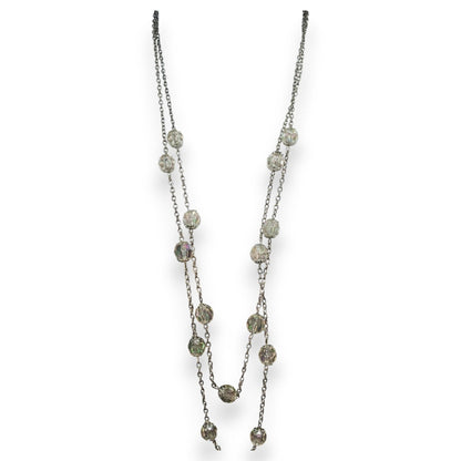 Ethereal Fairycore Aurora Borealis Acrylic Bead Station Necklace 28 Inch