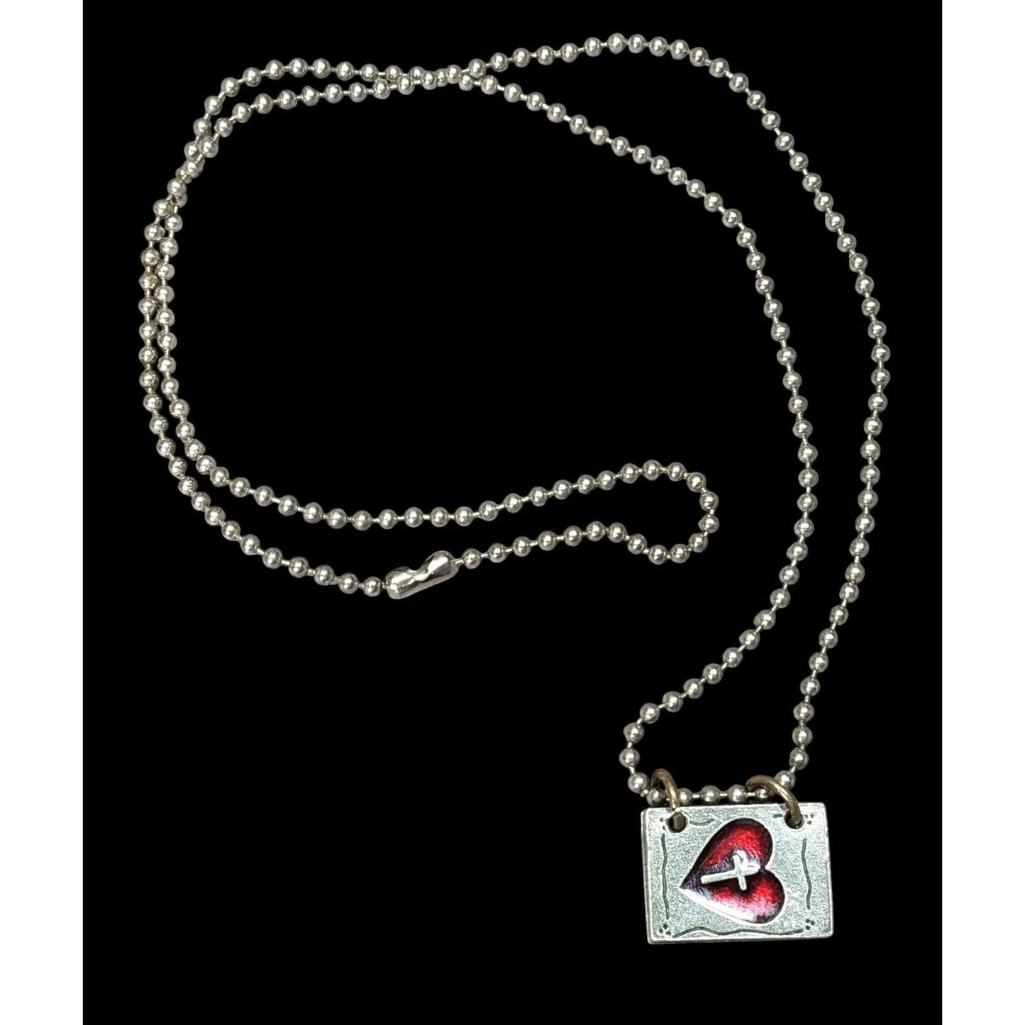 Religious Opening Book Heart Jesus Loves You Pendant Necklace