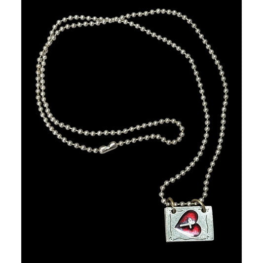 Religious Opening Book Heart Jesus Loves You Pendant Necklace