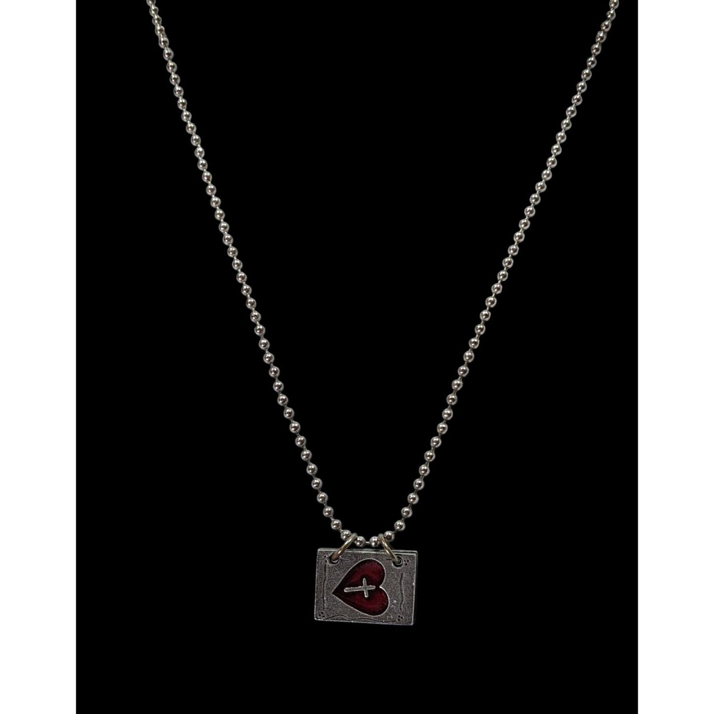 Religious Opening Book Heart Jesus Loves You Pendant Necklace