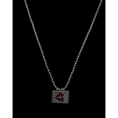 Religious Opening Book Heart Jesus Loves You Pendant Necklace