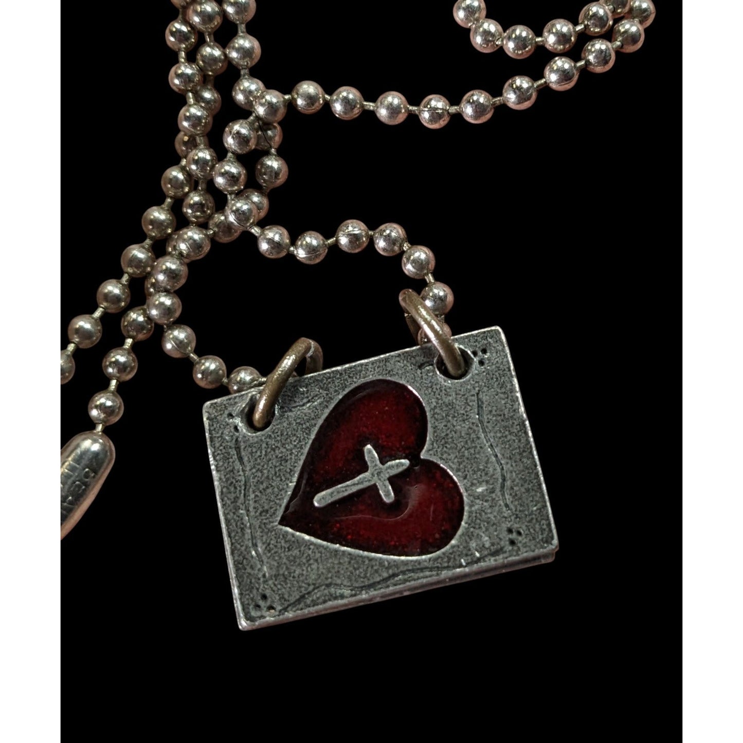 Religious Opening Book Heart Jesus Loves You Pendant Necklace