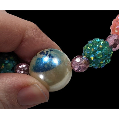 Candycore Bubblegum Rainbow Necklace With Charms