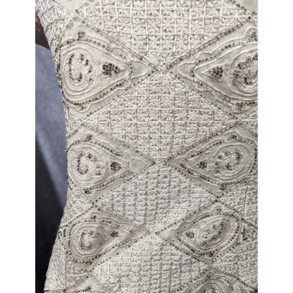 Vintage BlackTie By Oleg Cassini Silk Beaded Top Size Large