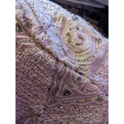 Vintage BlackTie By Oleg Cassini Silk Beaded Top Size Large