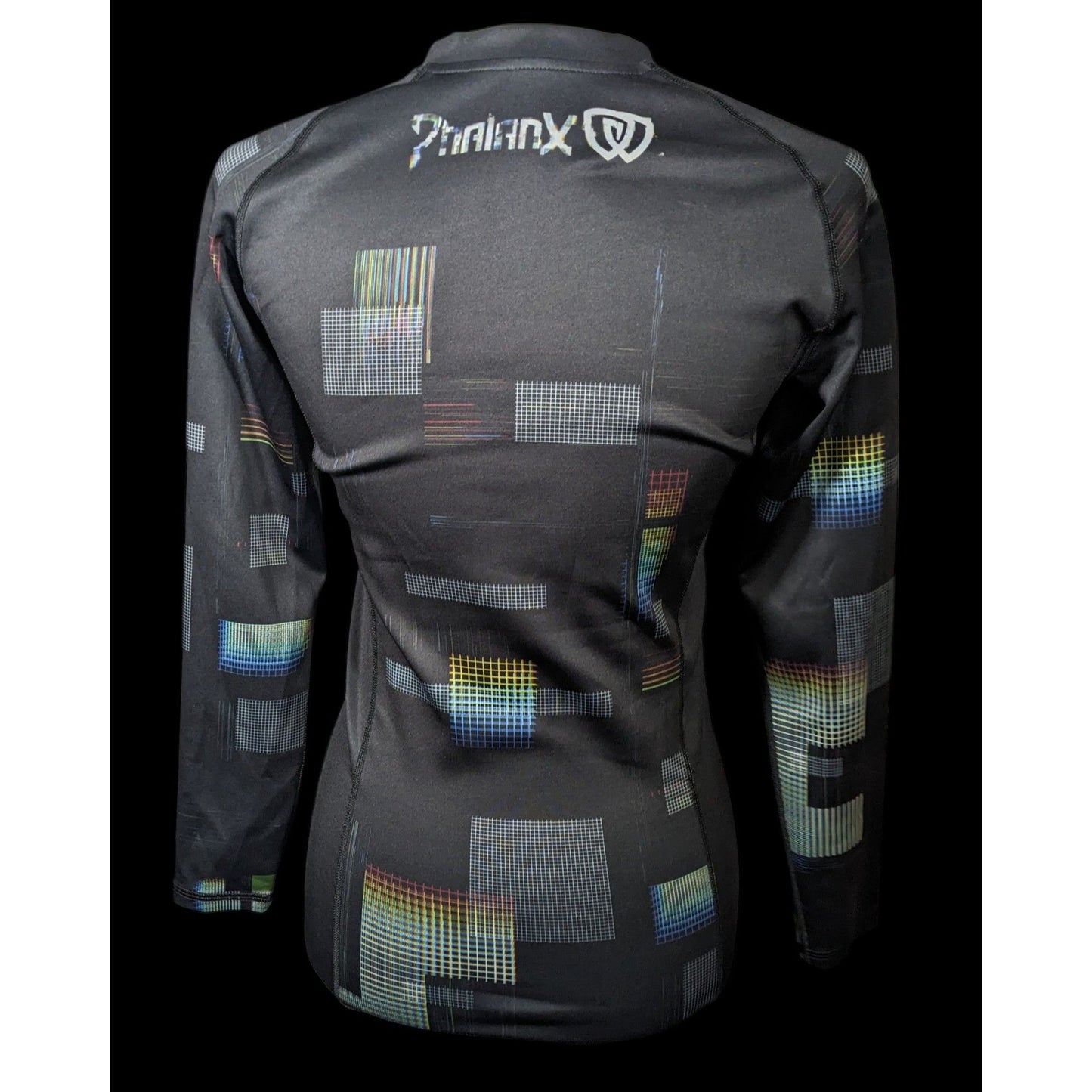 Phalanx Black And Rainbow Grid Rash Guard Size Small