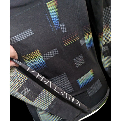 Phalanx Black And Rainbow Grid Rash Guard Size Small