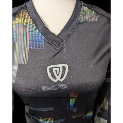 Phalanx Black And Rainbow Grid Rash Guard Size Small