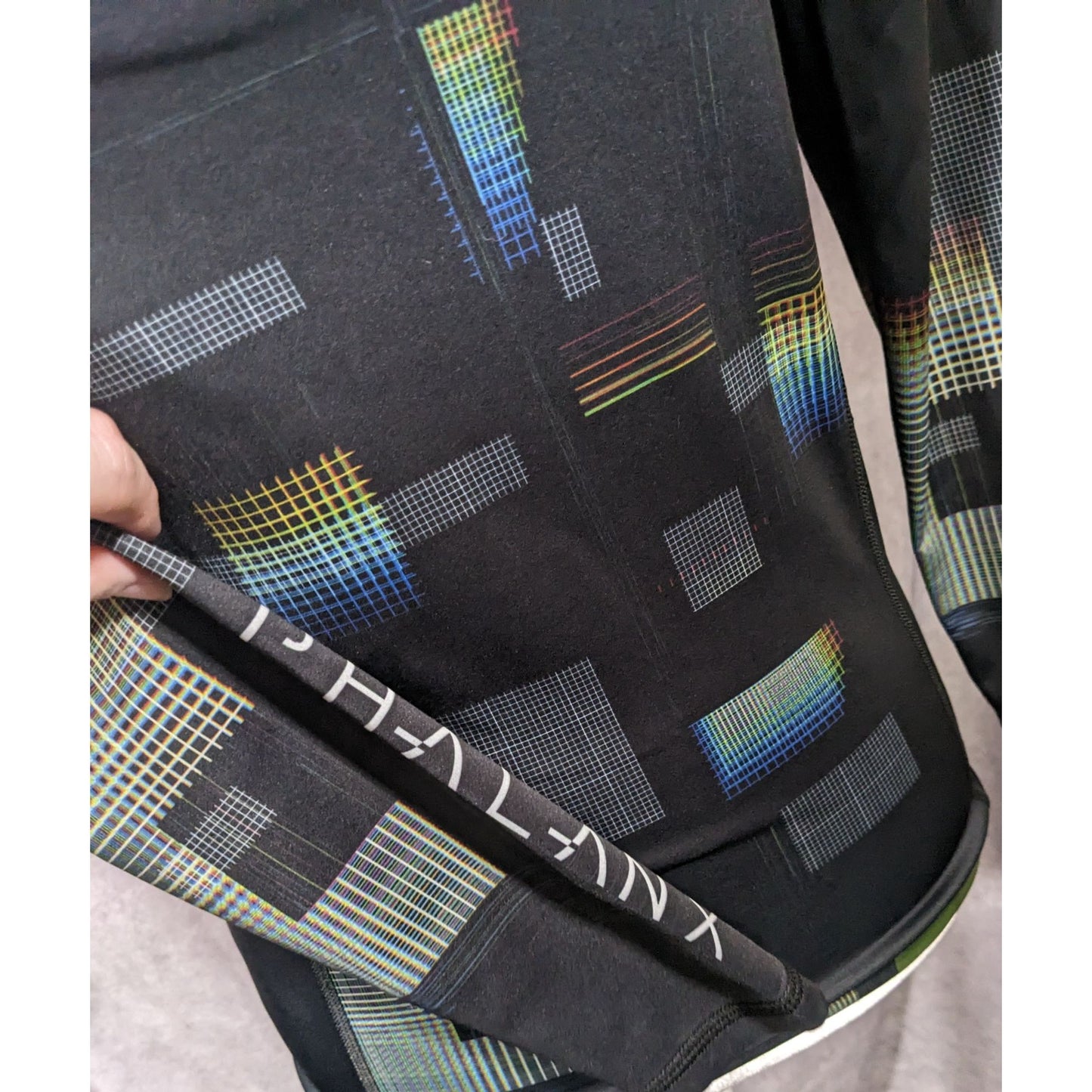 Phalanx Black And Rainbow Grid Rash Guard Size Small