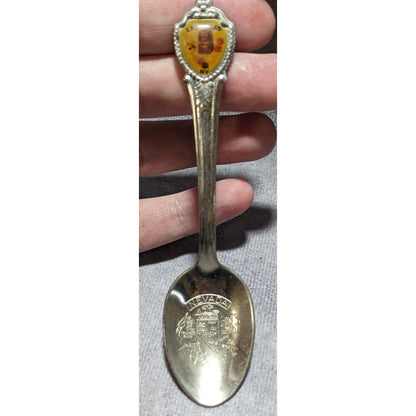 Vintage Retro Metal Silver Tone Las Vegas Nevada Souvenir Spoon 4 1/2 Inch