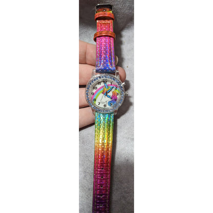 Accutime Prismatic Rainbow Analog Unicorn Watch