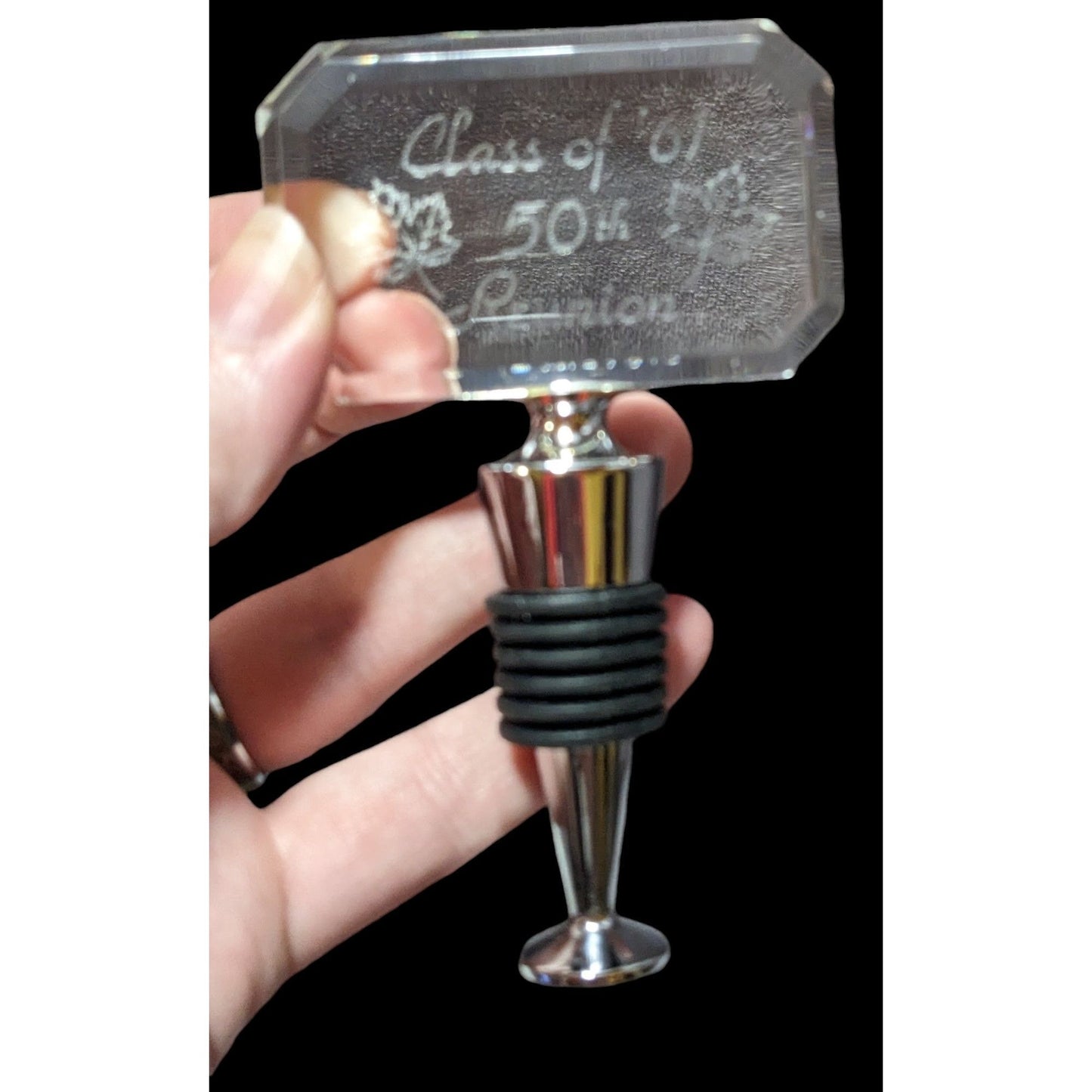 Class of '61 50th Reunion Crystal Wine Bottle Stopper