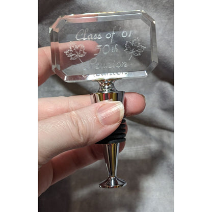 Class of '61 50th Reunion Crystal Wine Bottle Stopper