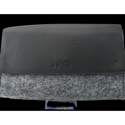La Prairie Switzerland Grey Faux Leather & Felt Clutch