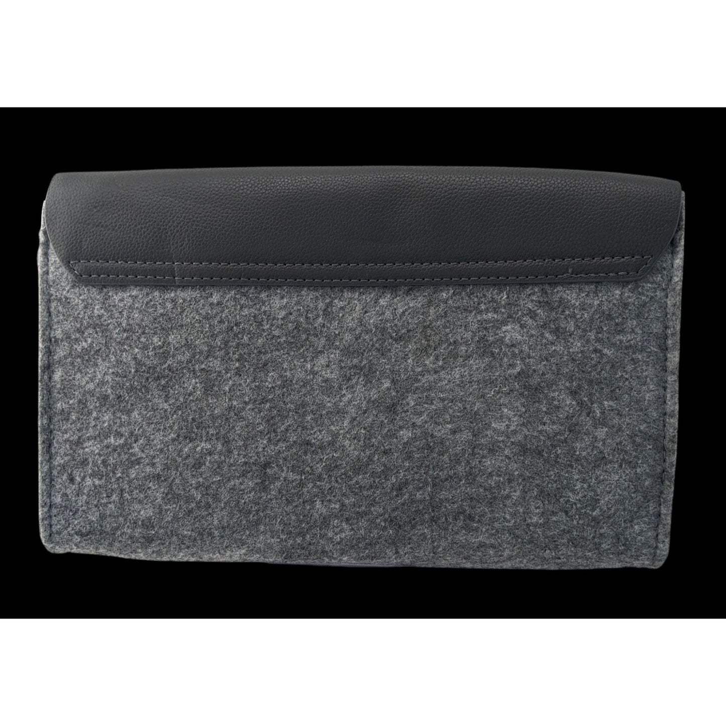 La Prairie Switzerland Grey Faux Leather & Felt Clutch