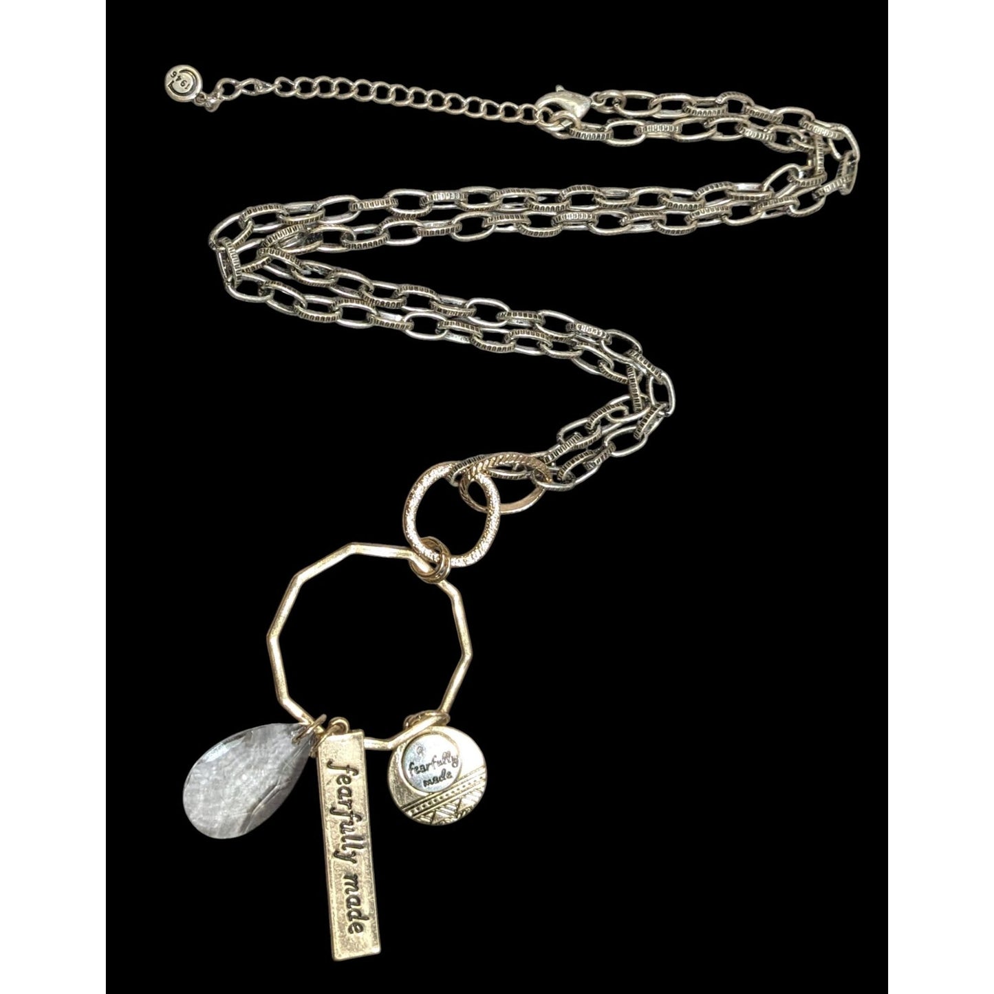 C Est 1946 Fearfully Made Cluster Charm Pendant Necklace