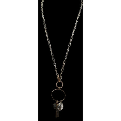 C Est 1946 Fearfully Made Cluster Charm Pendant Necklace