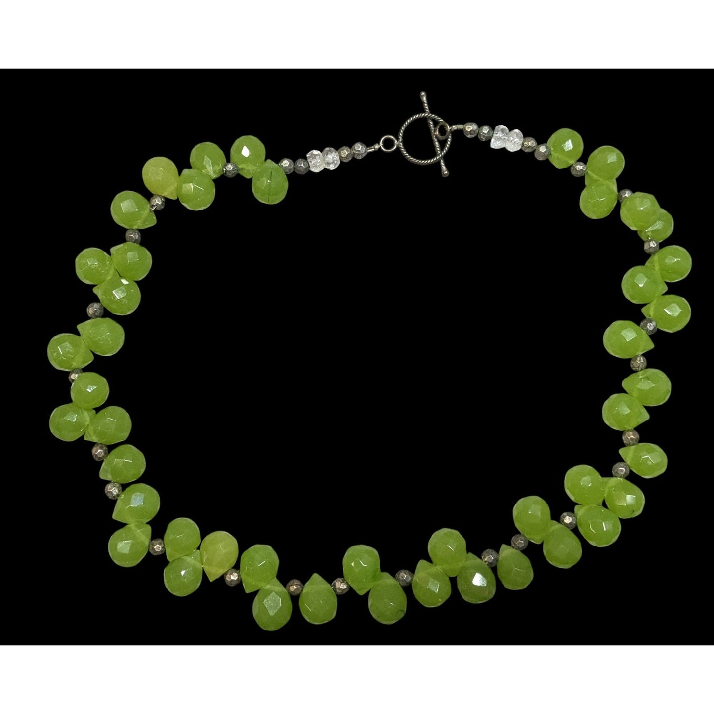Handmade Green Apple Glass Beaded Necklace