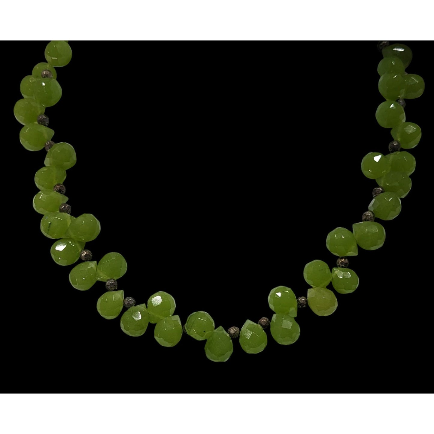 Handmade Green Apple Glass Beaded Necklace