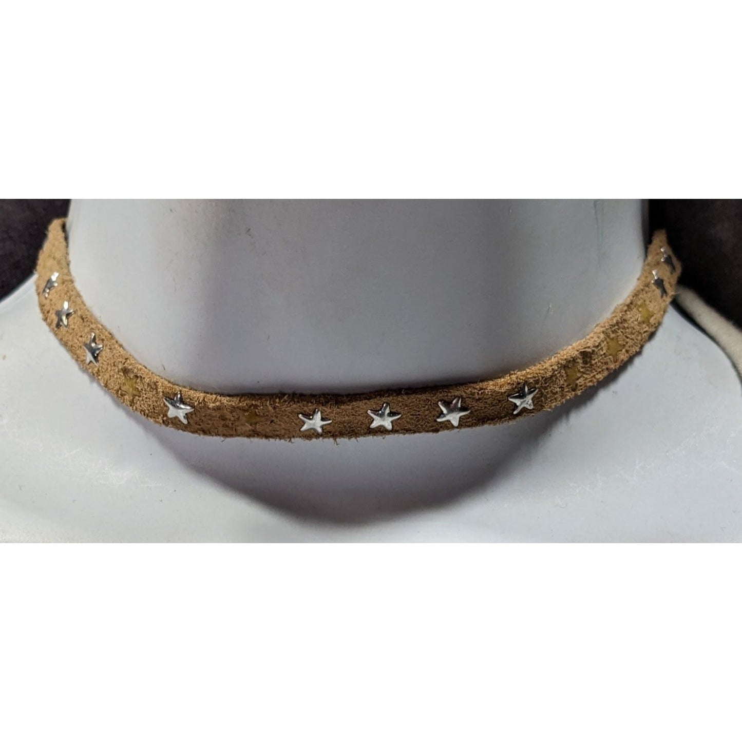Festival Ready Tan Suede Star Choker Necklace
