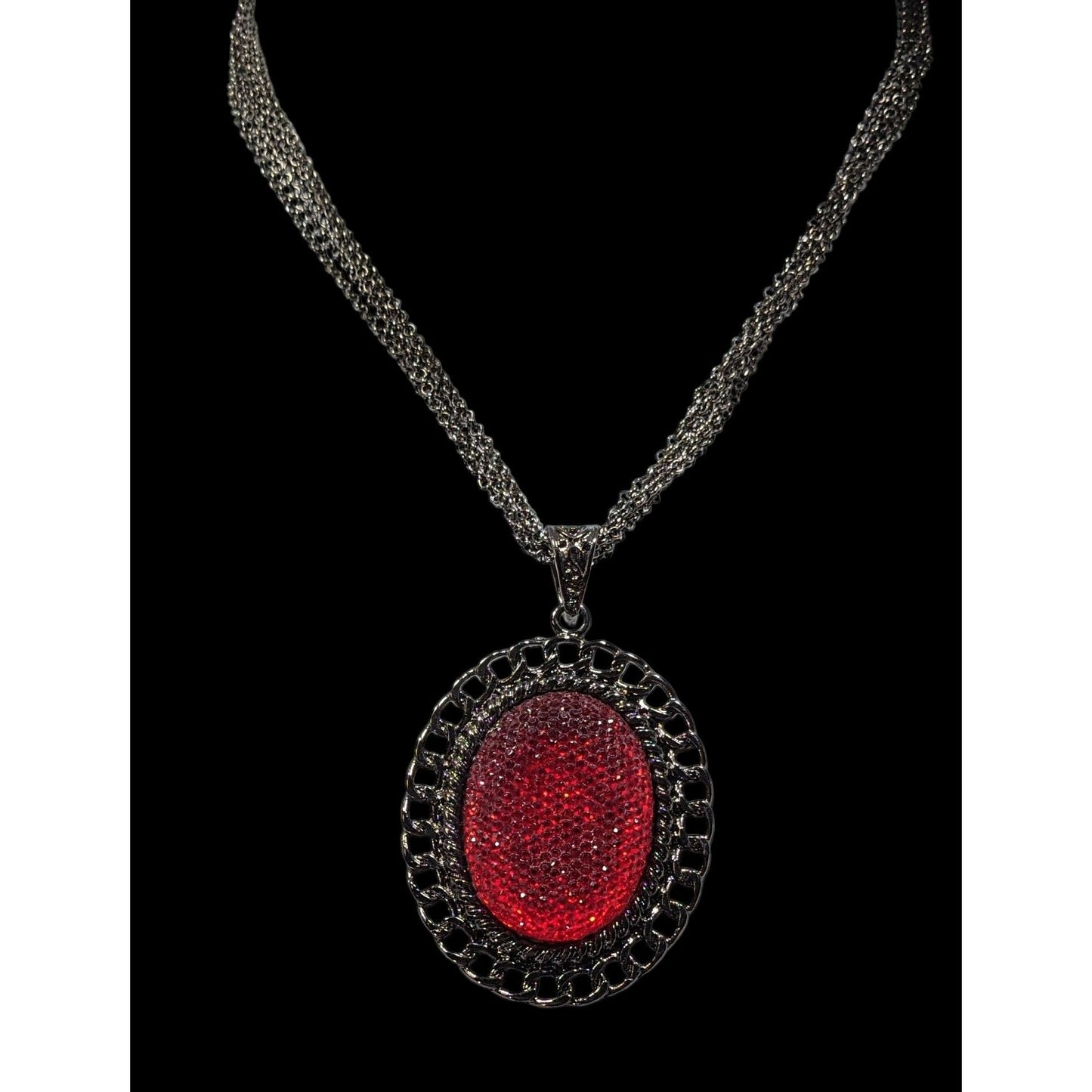 Erica Lyons Gothic Vampire Jelly Cabochon Pendant Necklace