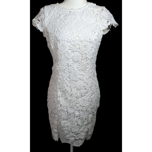 Lulus Romance Language White Floral Lace Backless Dress